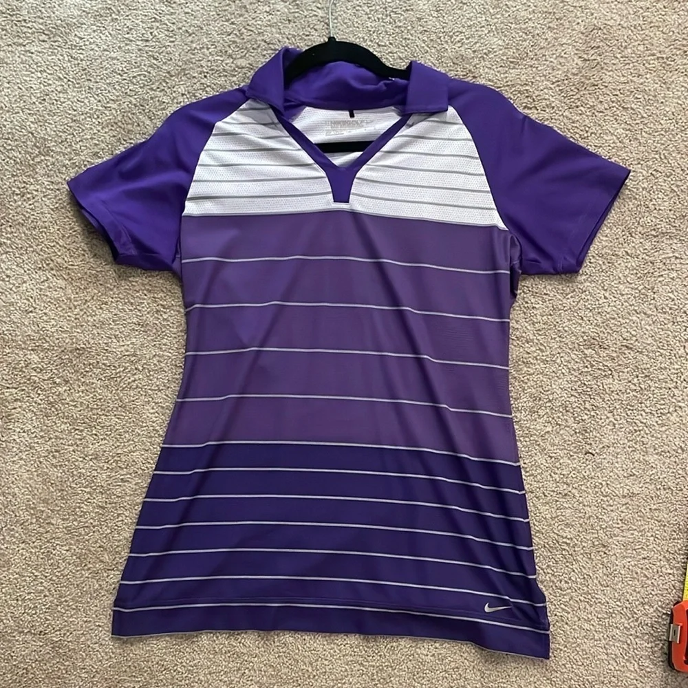 Nike Dri-FIT Purple Golf Performance Shirt